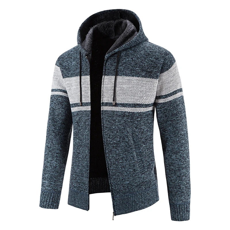 Nord Taschen - Lässige Herbst Strickjacke mit Kapuze für Männer