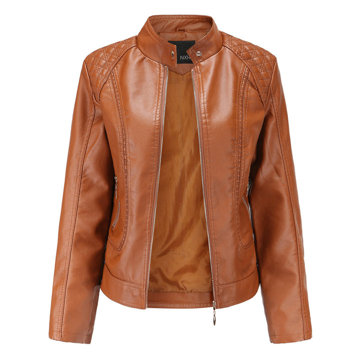 Elegante Lederjacke Mit Modernem Schnitt