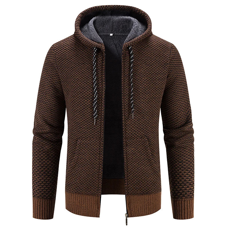 Nord Taschen - Lässige Herbst Strickjacke mit Kapuze für Männer