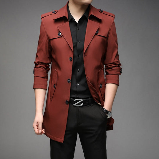 Herren Stilvoller Trenchcoat - Wasserdicht & Winddicht - Vittorelli