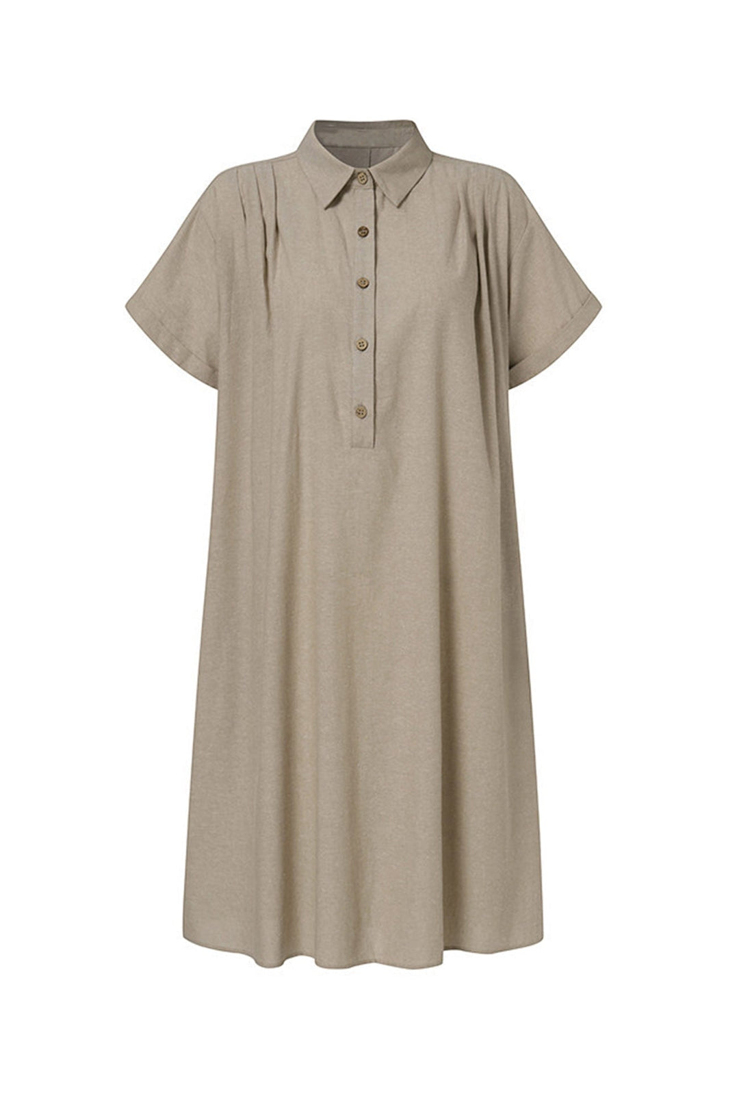 Knopf Unten Baumwoll Strandkleid