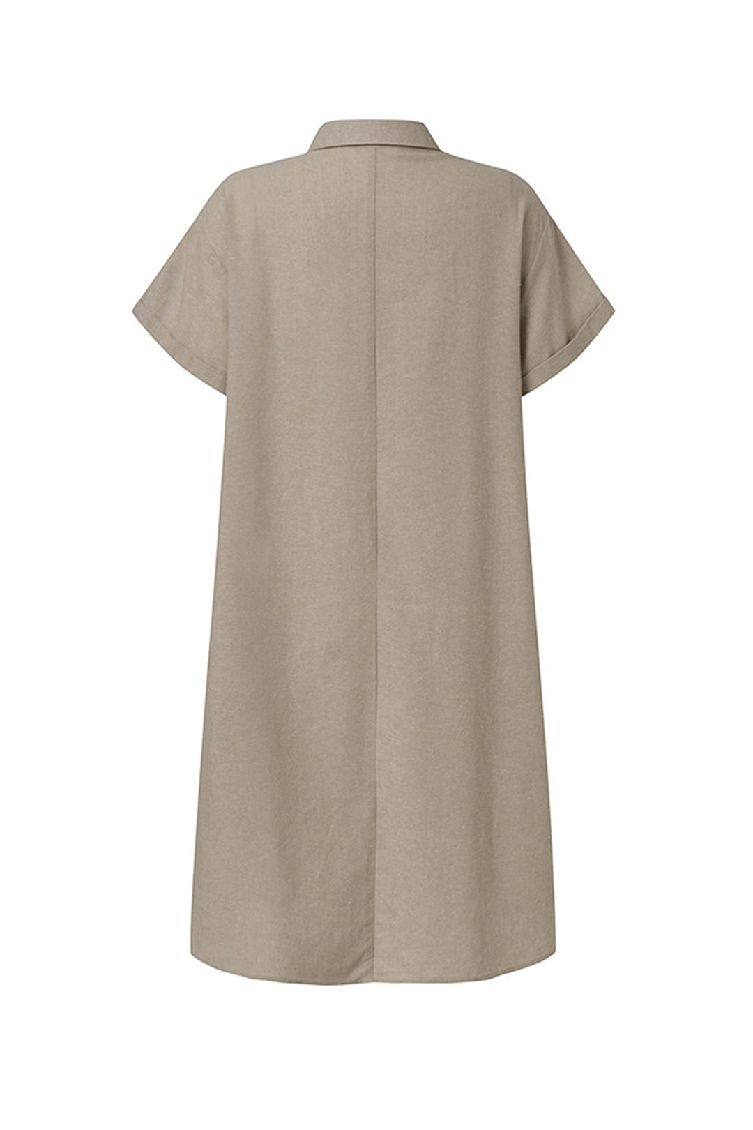 Knopf Unten Baumwoll Strandkleid