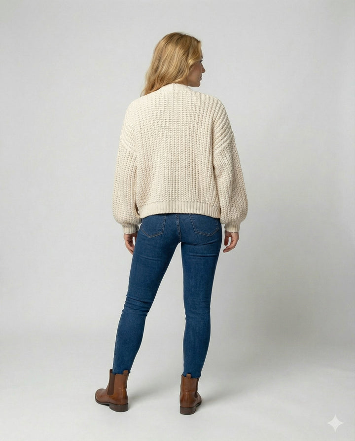 Bequeme Strickjacke Damen Langarm