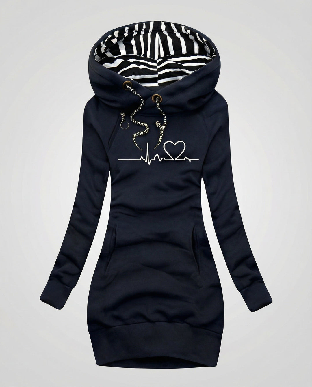 Heartbeat Lässiger Kapuzenpullover Damen
