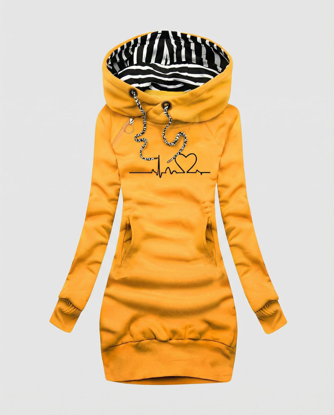 Heartbeat Lässiger Kapuzenpullover Damen
