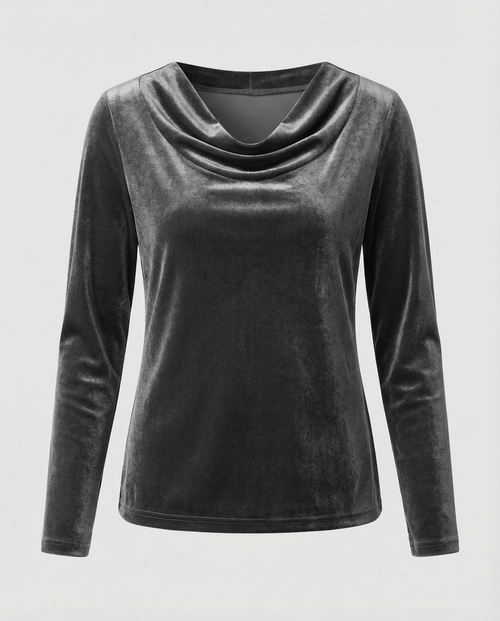 Elegantes Samtshirt Damen Lässig