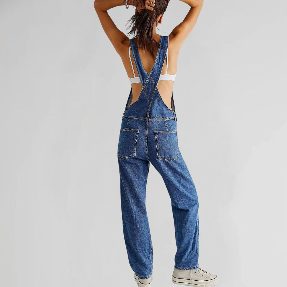 Nord Taschen | Damen-Latzhose aus Denim mit Cross-Back-Design