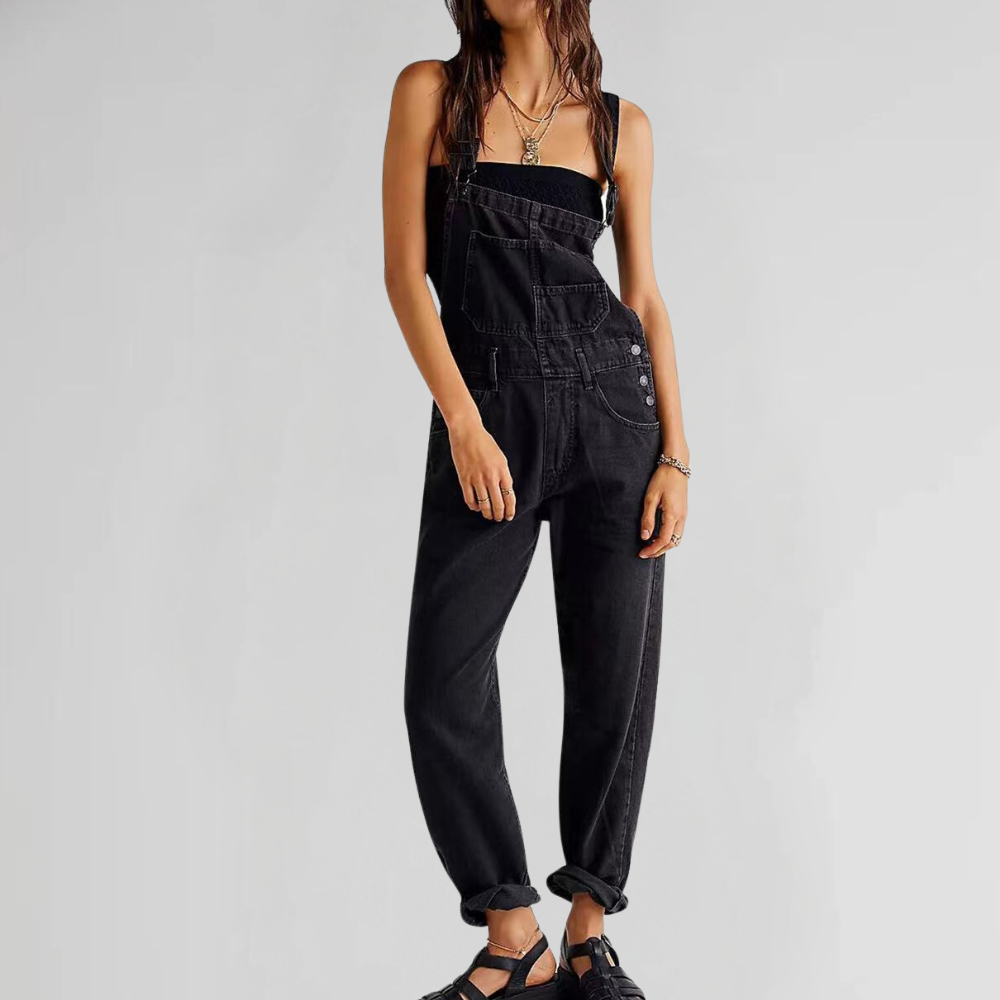 Nord Taschen | Damen-Latzhose aus Denim mit Cross-Back-Design