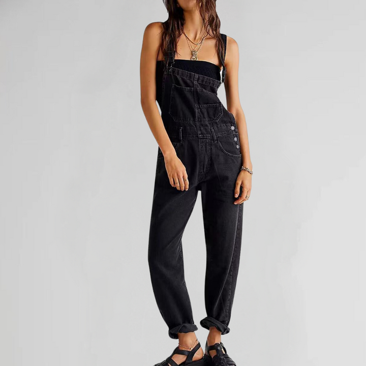 Nord Taschen | Damen-Latzhose aus Denim mit Cross-Back-Design