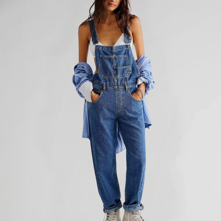 Nord Taschen | Damen-Latzhose aus Denim mit Cross-Back-Design