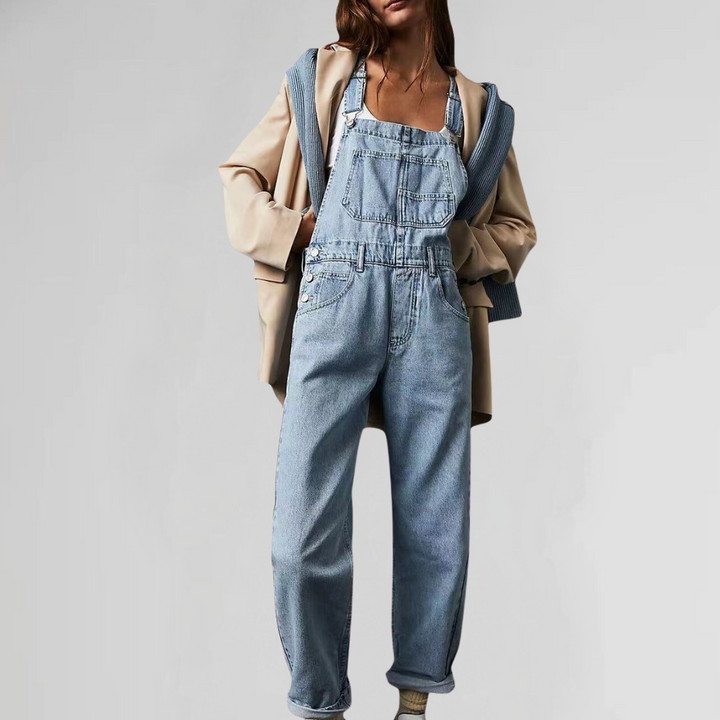 Nord Taschen | Damen-Latzhose aus Denim mit Cross-Back-Design