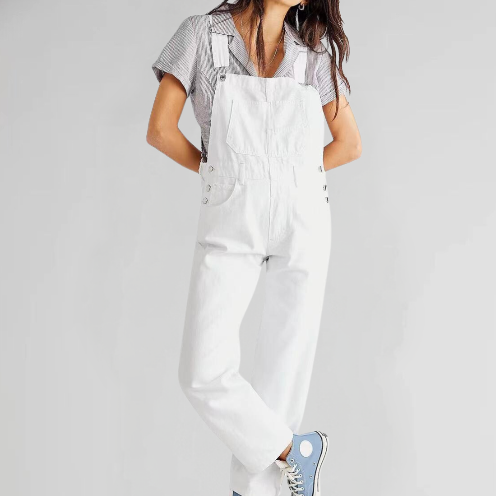 Nord Taschen | Damen-Latzhose aus Denim mit Cross-Back-Design