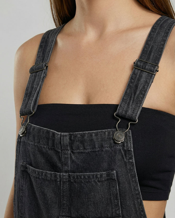 Denim Cross Back Latzhose Damen