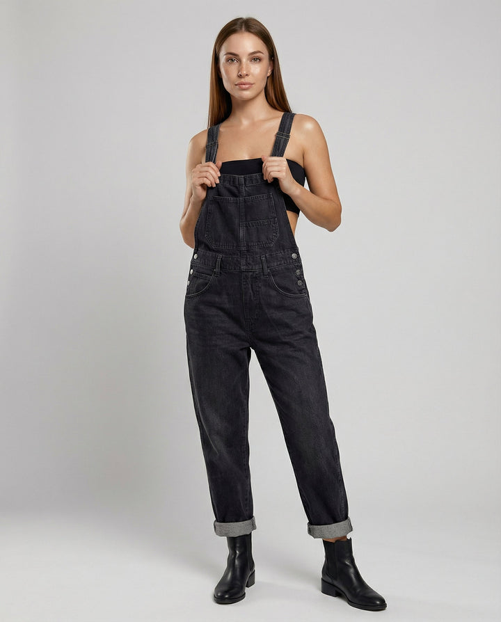 Denim Cross Back Latzhose Damen