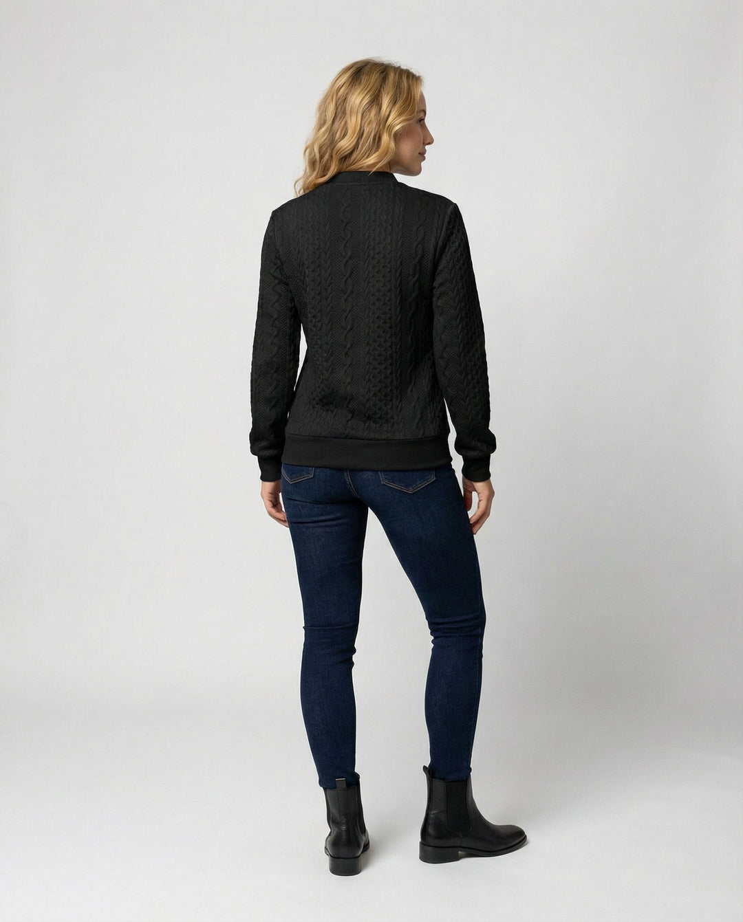 Strukturstrick Casual Pullover Damen