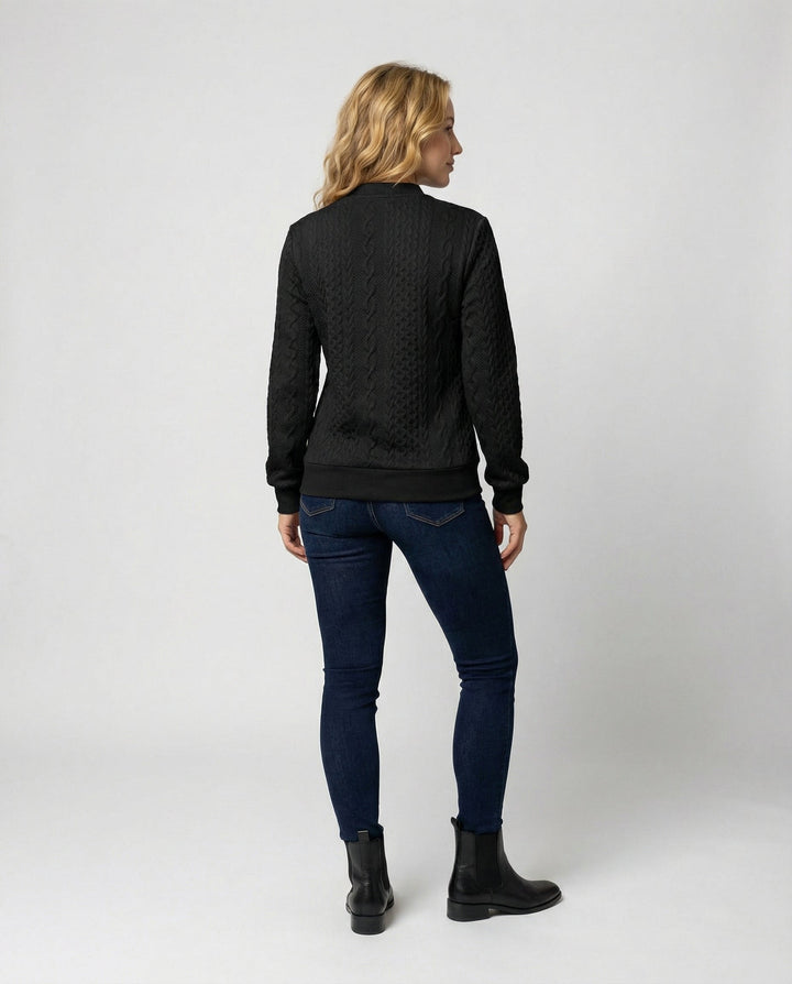 Strukturstrick Casual Pullover Damen