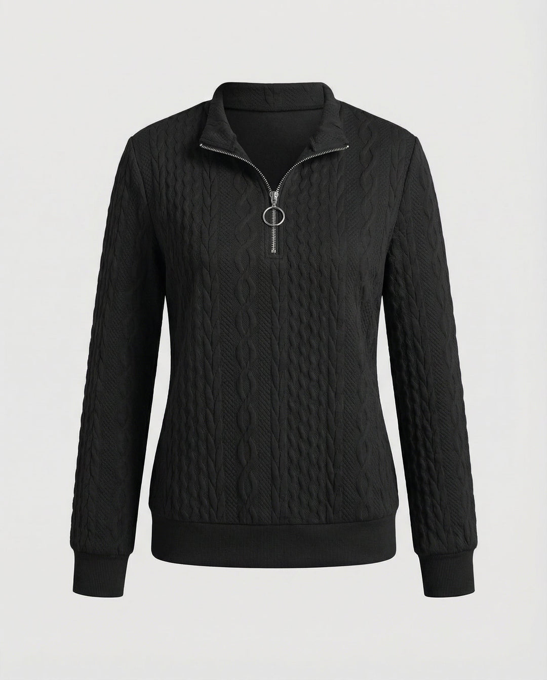 Strukturstrick Casual Pullover Damen