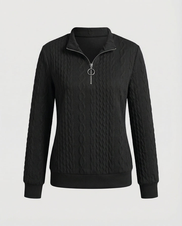 Strukturstrick Casual Pullover Damen