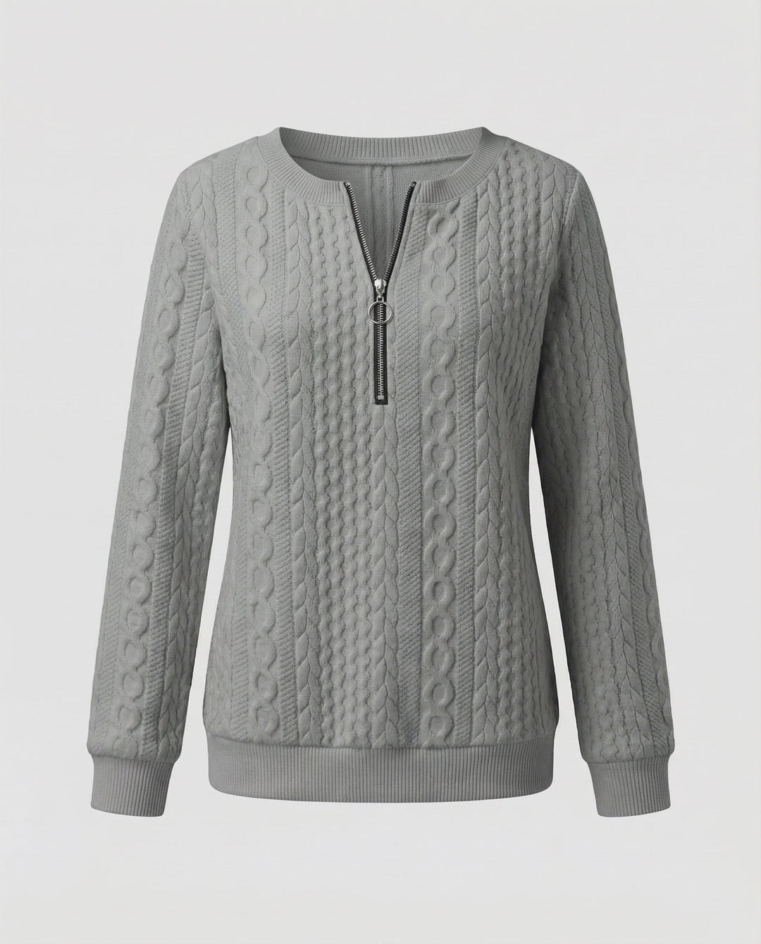 Strukturstrick Casual Pullover Damen