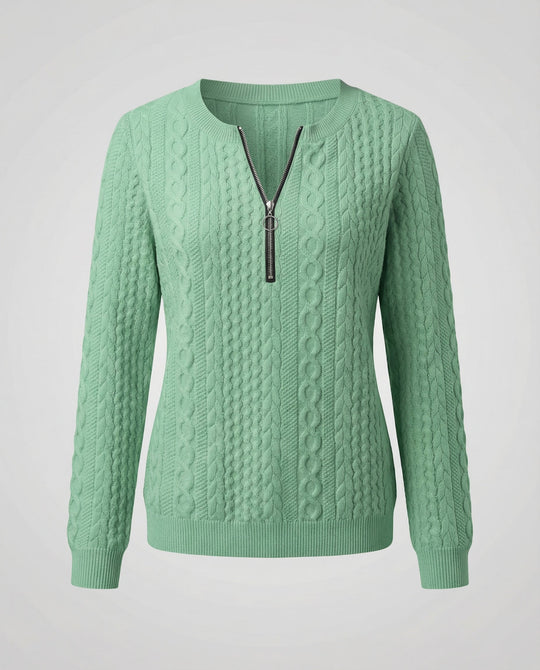 Strukturstrick Casual Pullover Damen