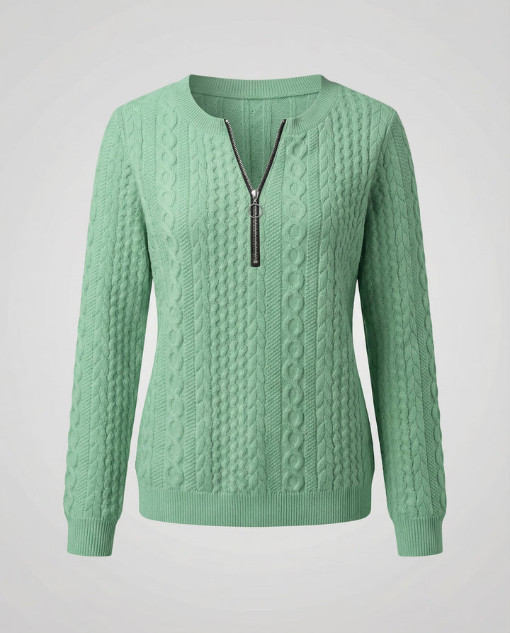 Strukturstrick Casual Pullover Damen
