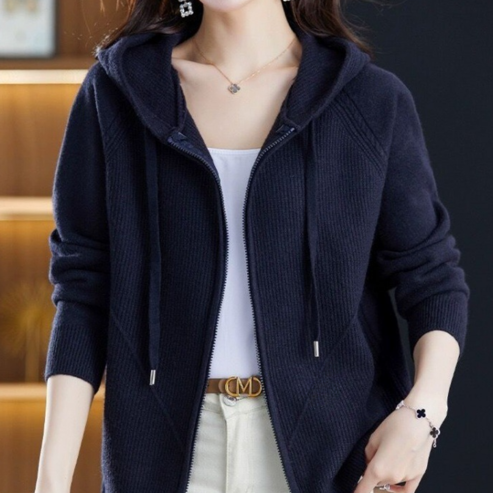 Nord Taschen | Cardigan mit Reißverschluss Aus Weichem Strick