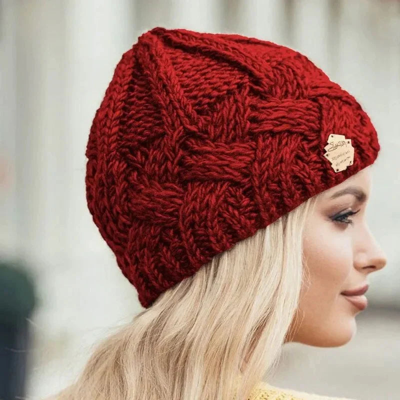 Damen Weiche Strickmütze mit Zopfmuster | Nord Taschen