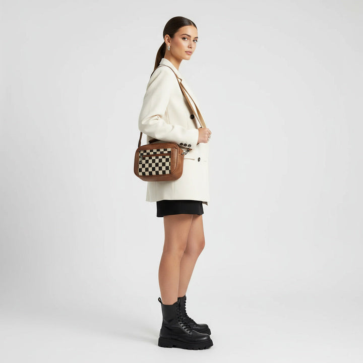 Nord Taschen | Schultertasche - Moderner, kompakter Stil mit Schachbrettmuster