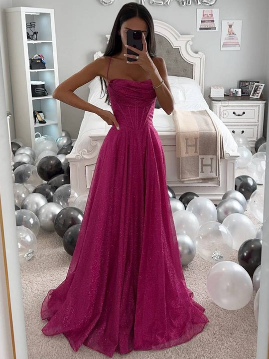 Lange Kleid Bräunung mit Feinern Trägern Ärmellos Damen Elegant Abend Zeremonie