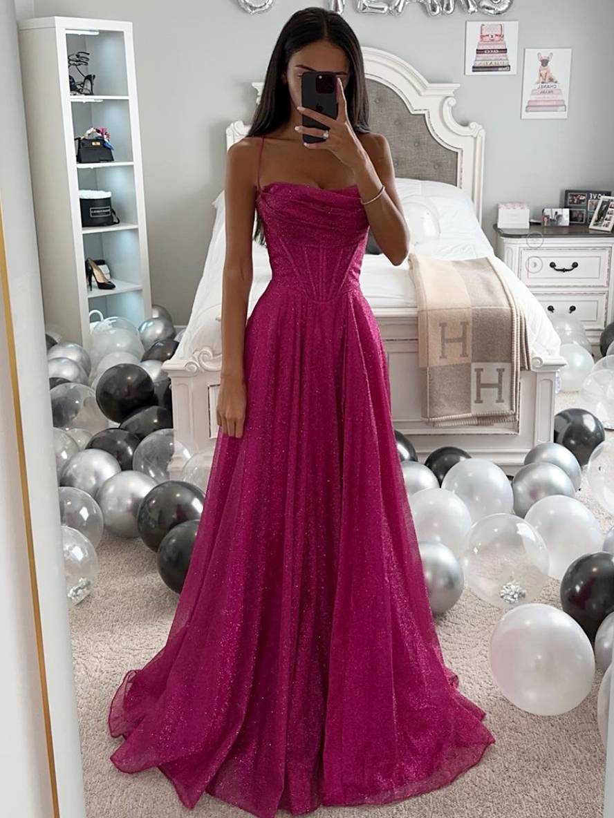 Lange Kleid Bräunung mit Feinern Trägern Ärmellos Damen Elegant Abend Zeremonie
