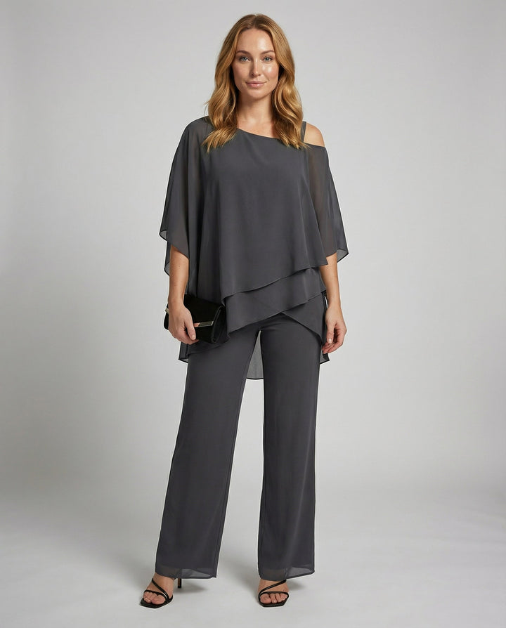 Elegantes Chiffon Abendset Damen