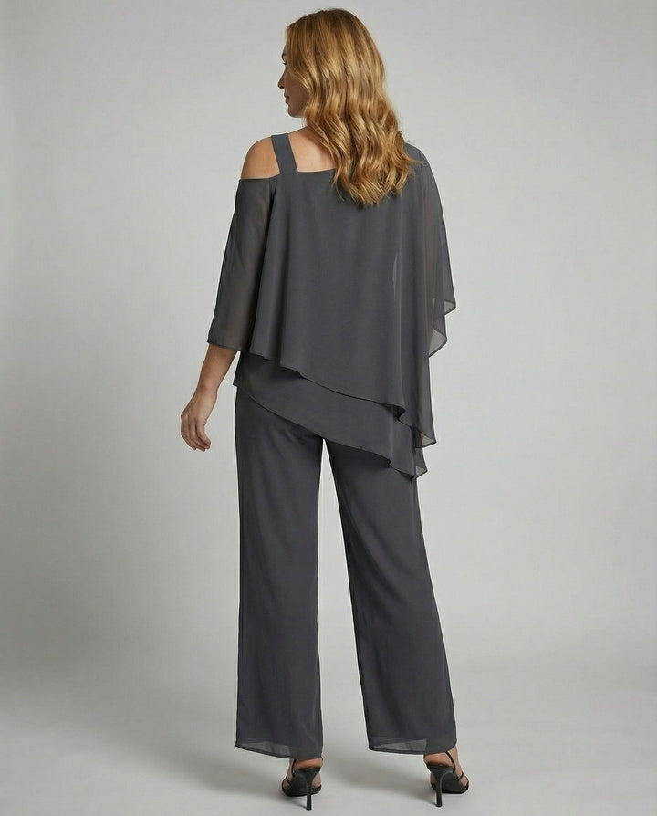 Elegantes Chiffon Abendset Damen