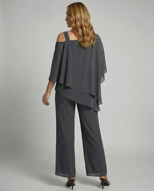 Elegantes Chiffon Abendset Damen