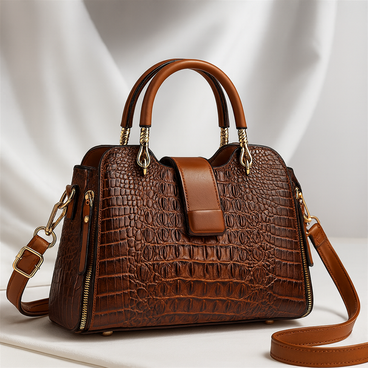 Nord Taschen | Krokodil-Prägung Top-Handle Handtasche für Frauen