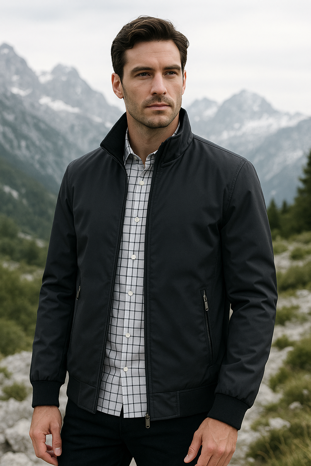 Nord Taschen Herren Leichte Reißverschlussjacke mit Stehkragen