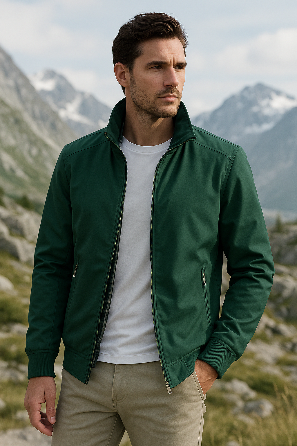 Nord Taschen Herren Leichte Reißverschlussjacke mit Stehkragen