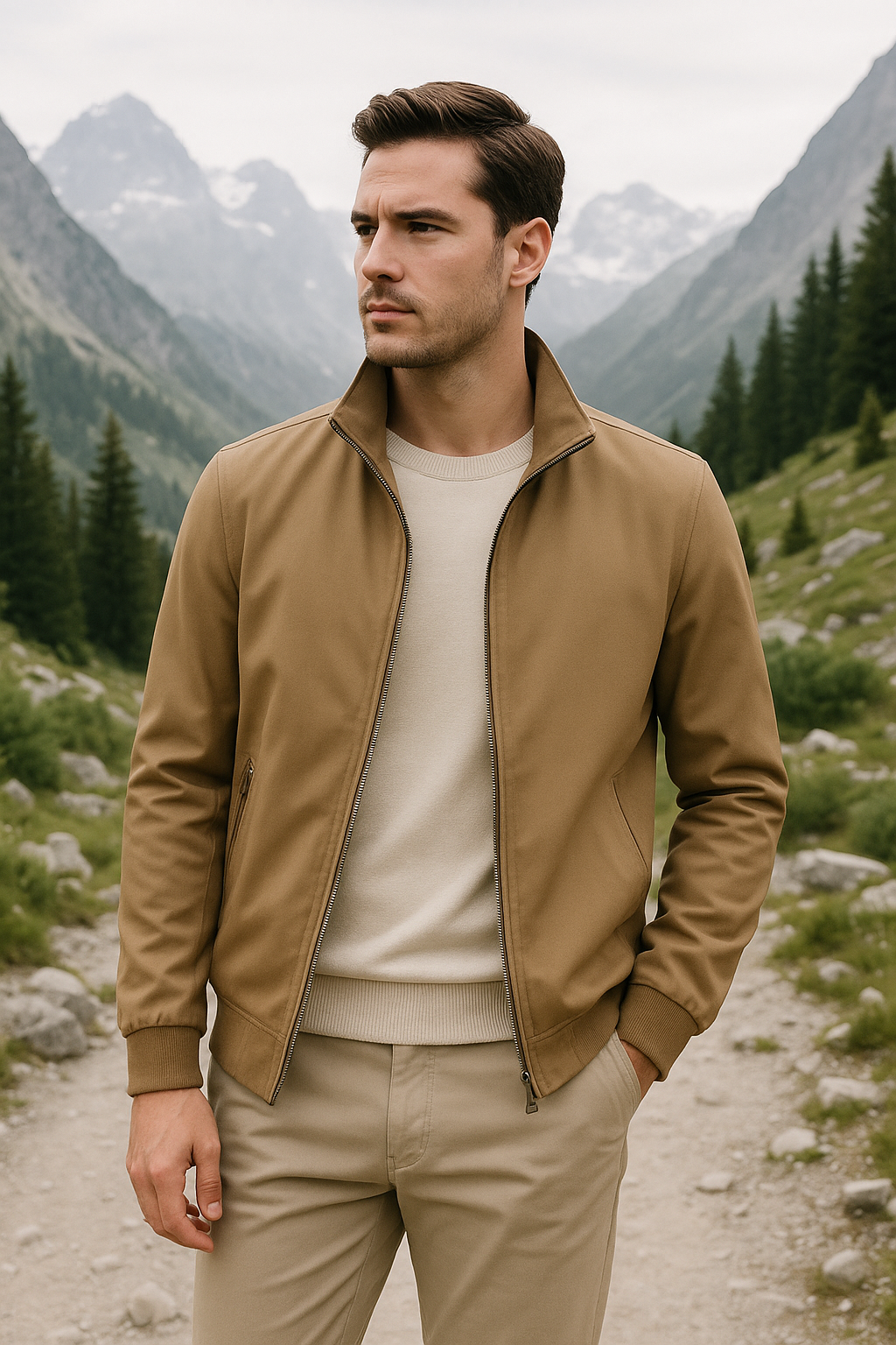 Nord Taschen Herren Leichte Reißverschlussjacke mit Stehkragen