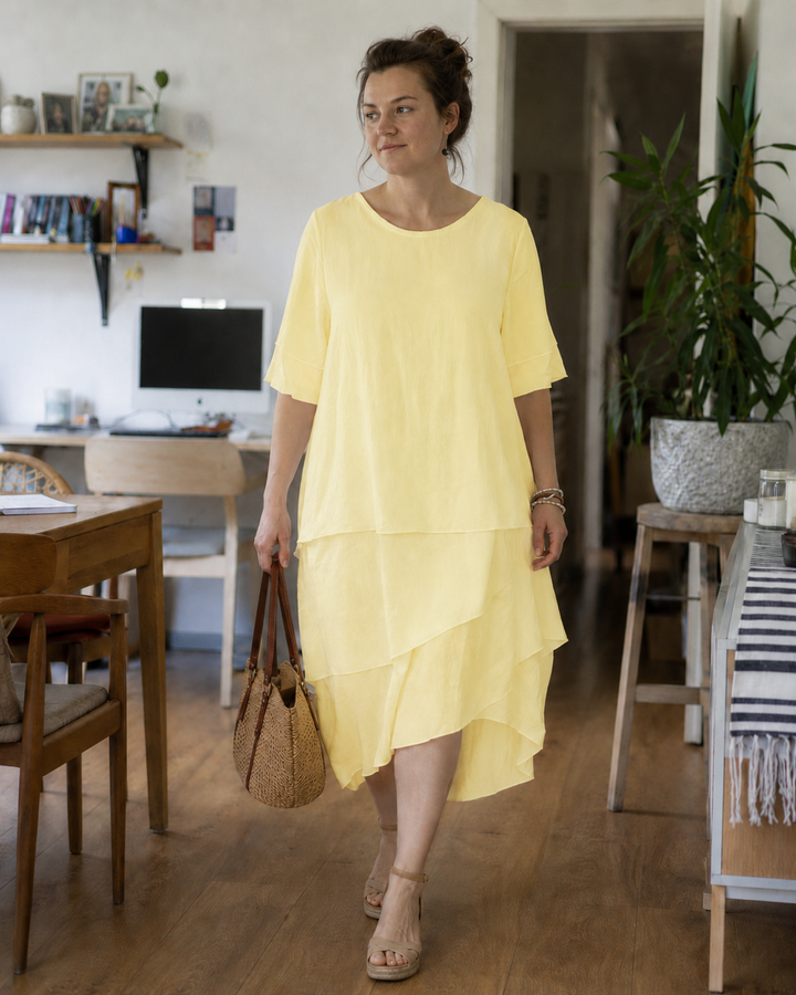 Schicke Eleganz Blockschlitzkleid