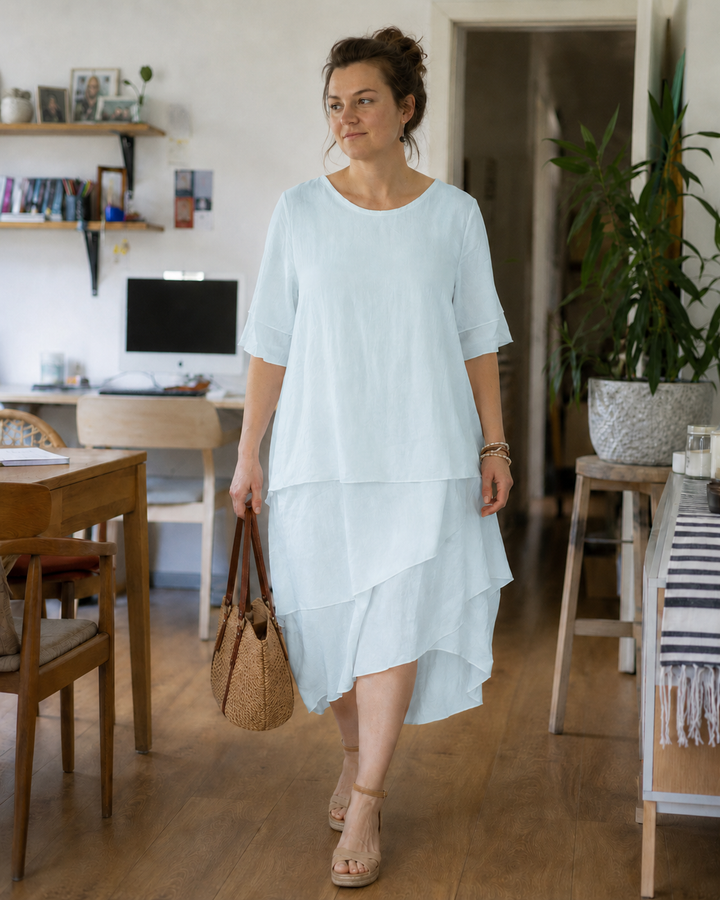 Schicke Eleganz Blockschlitzkleid