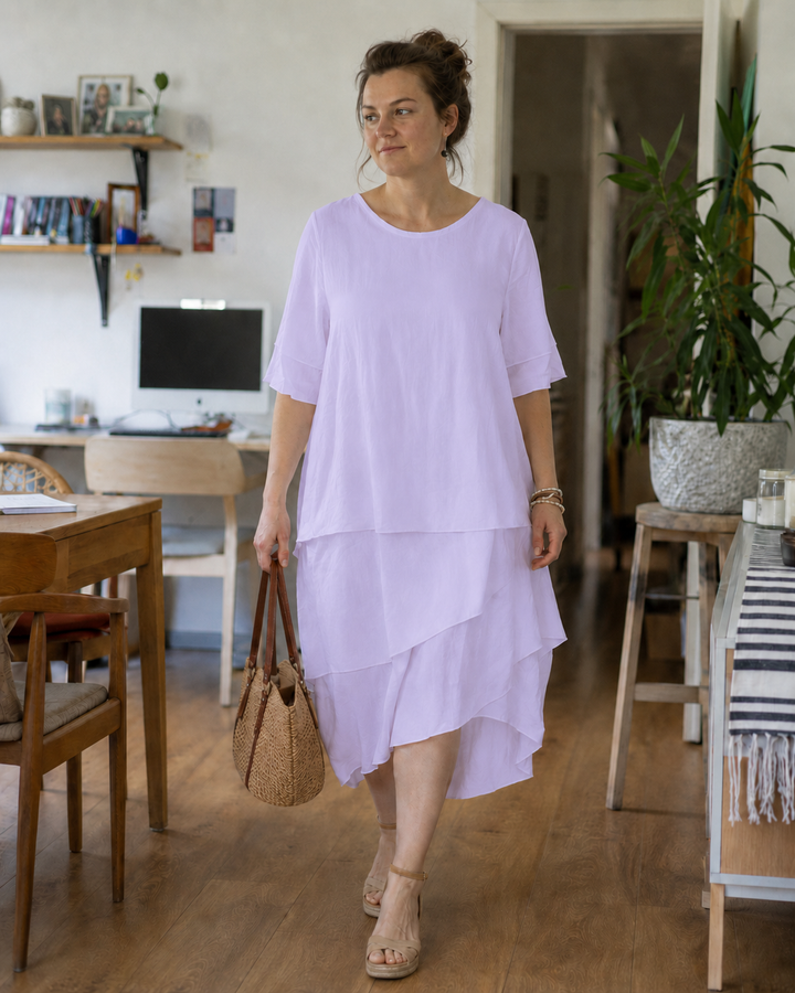 Schicke Eleganz Blockschlitzkleid