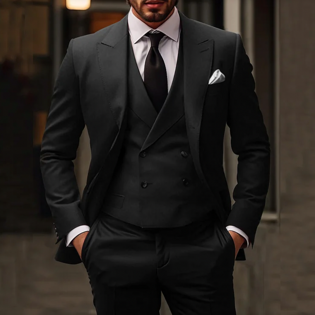 Nord Taschen | Herren Smoking 3-teilig - Blazer, Weste & Hose