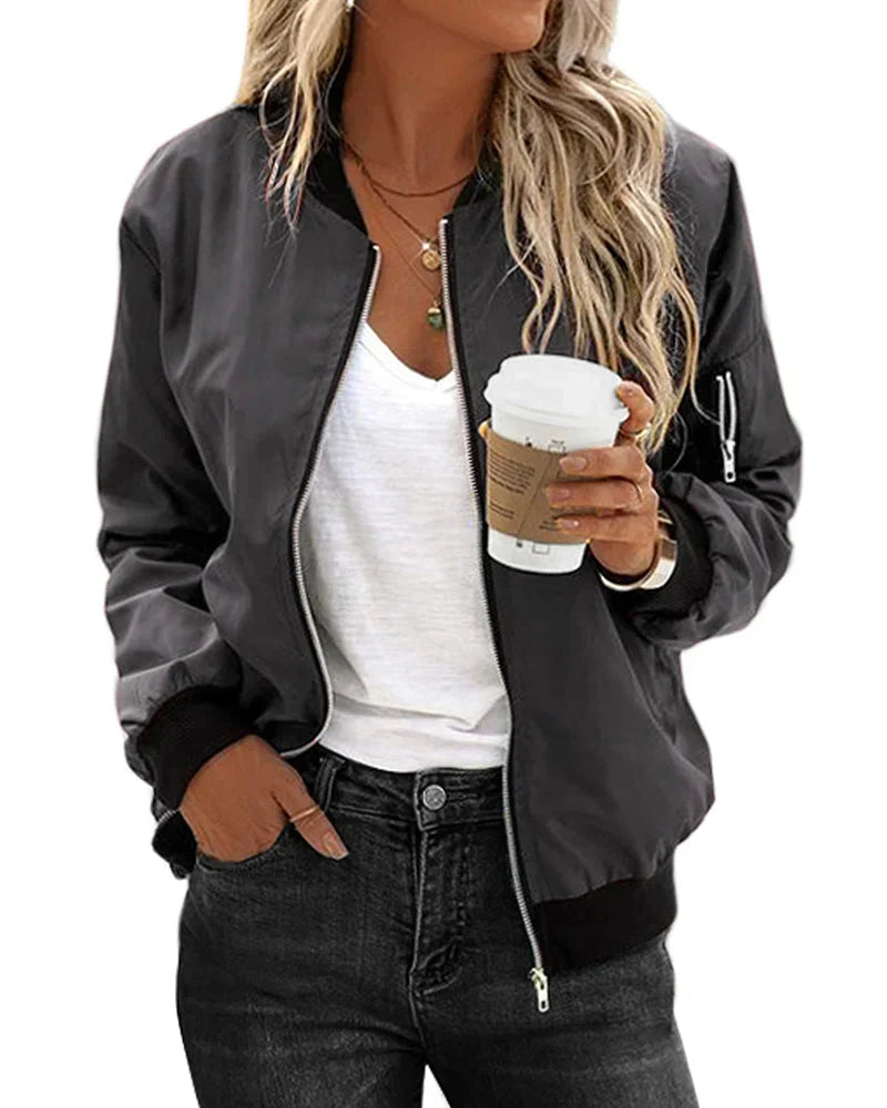 Klassisches Bomberjacke für Damen - Arvani
