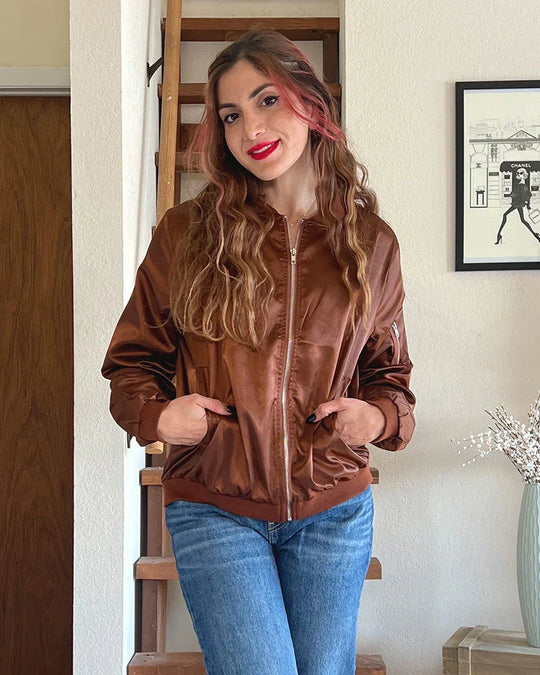 Klassisches Bomberjacke für Damen - Arvani