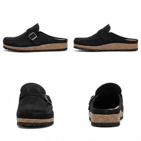 Clogs - Damen Retro Wildleder Slip-On Mule - Vittorelli
