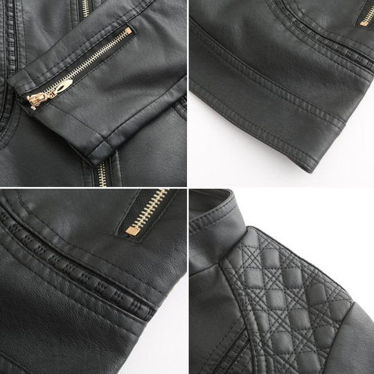 Elegante Lederjacke Mit Modernem Schnitt - Arvani