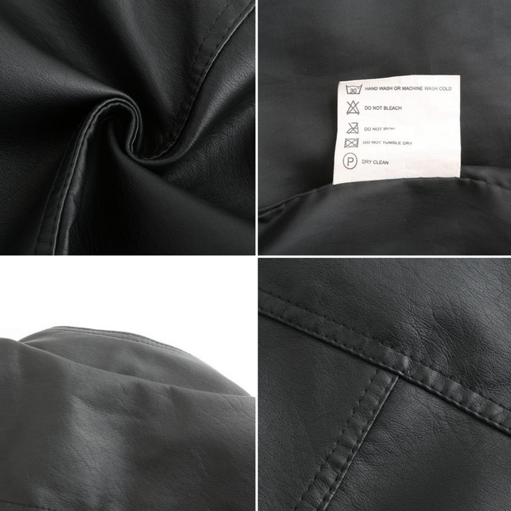 Elegante Lederjacke Mit Modernem Schnitt