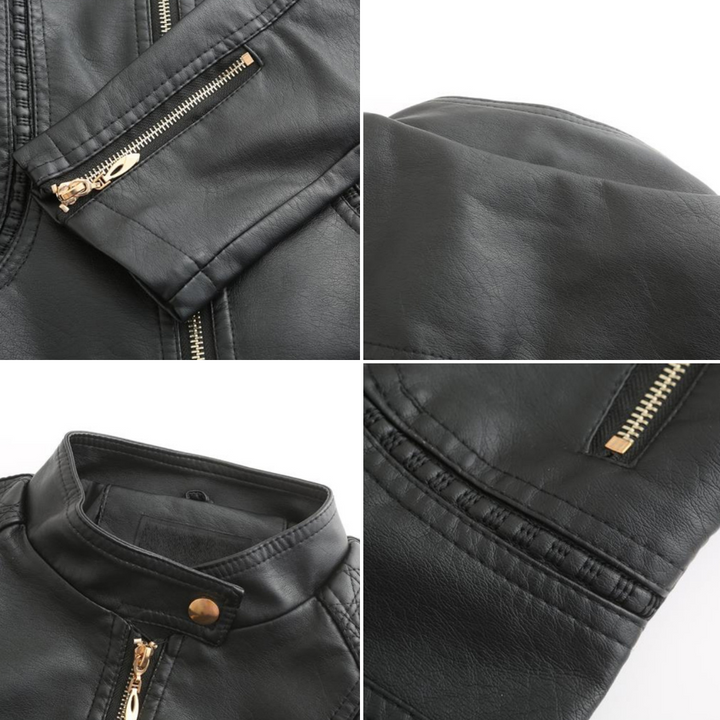 Elegante Lederjacke Mit Modernem Schnitt