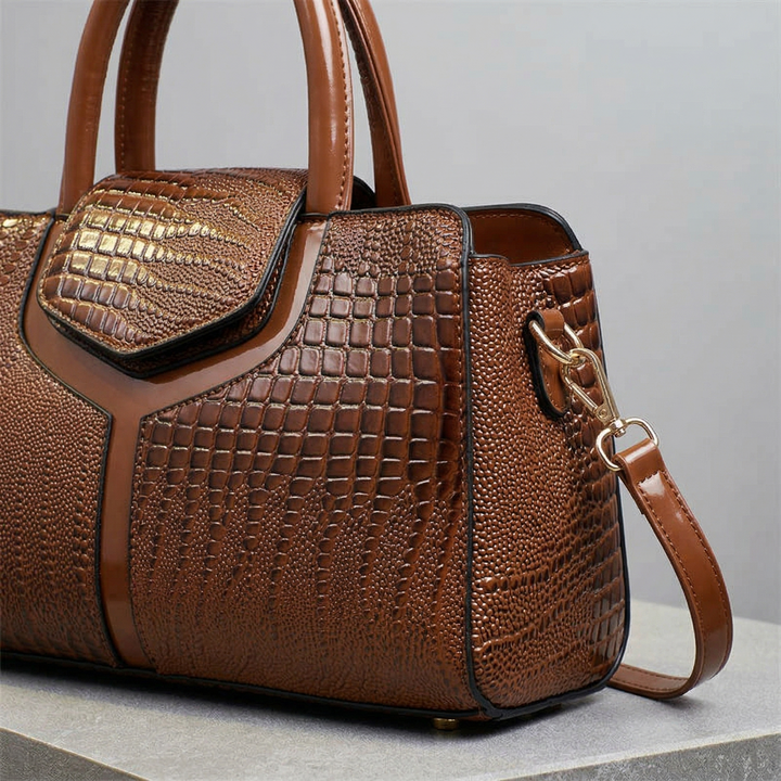 Nord Taschen | Krokodil Prägung Top Handle Handtasche