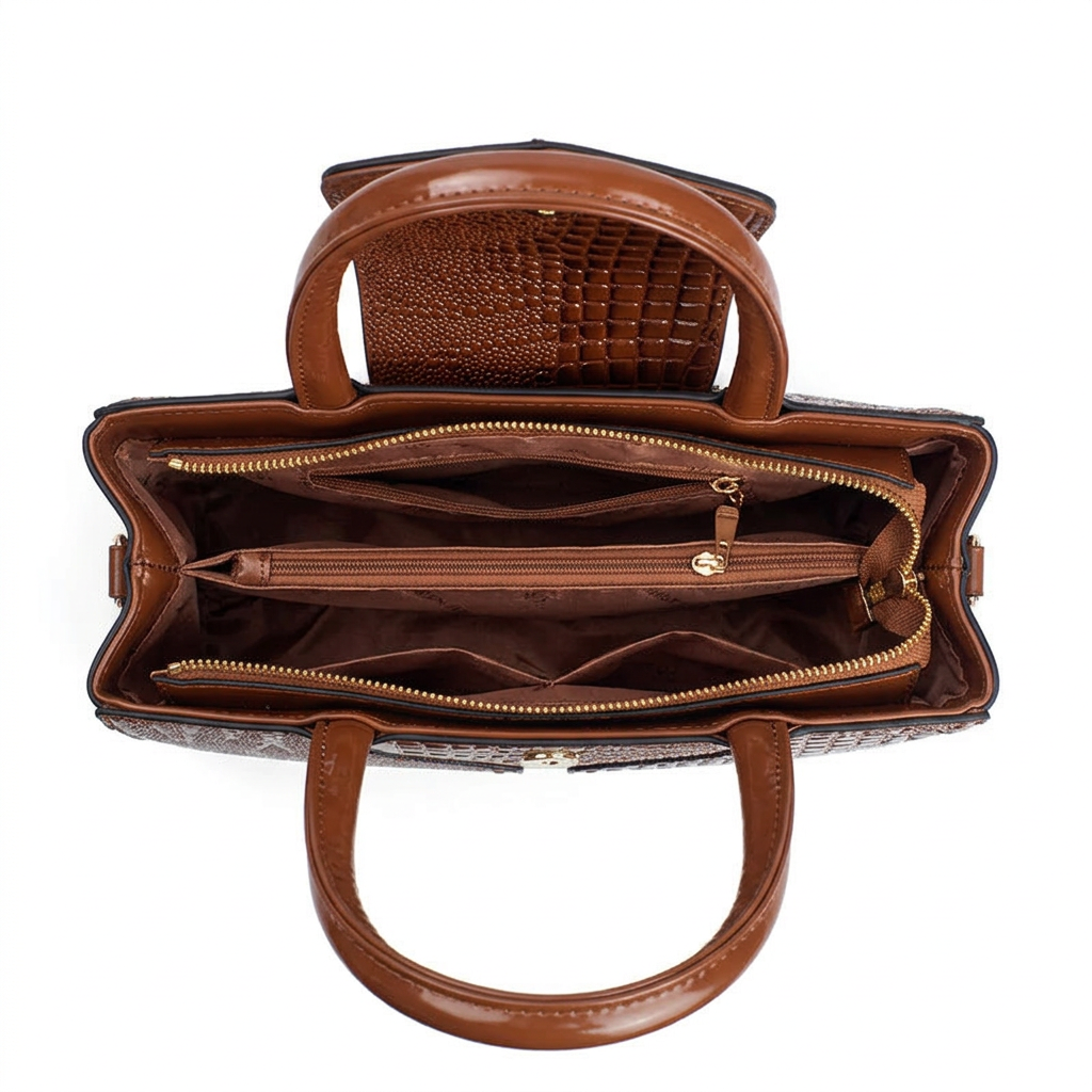 Nord Taschen | Krokodil Prägung Top Handle Handtasche
