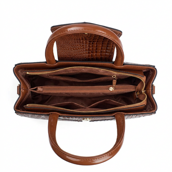Nord Taschen | Krokodil Prägung Top Handle Handtasche